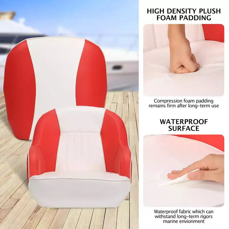 Pontoon Boat Seat, Captains Bucket Boat Seat, Back Folding Boat, Boat Cabin SeatingFishing Seats for Boats, Boat Bucket Seat