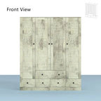 Wardrobe Armoire Closet 59W Large Freestanding Wardrobe Cabinet White