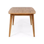 7-Piece Outdoor Expandable Patio Dining Set with Stackable Chairs, Acacia Wood Table