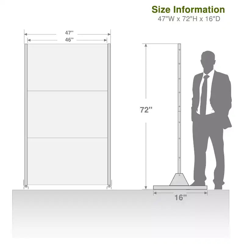 David Black Galvanized Steel Screen 183x120x40cm
