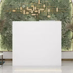 Famapy L-shaped Reception Desk Multifunctional Welcome Desk Workstation