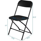 SUGIFT Folding Chairs 10 Pack Plastic Folding Chair for Outdoor Indoor Use 350lb Weight Capacity