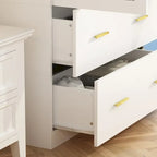 Armoire à deux portes avec miroir, blanc/brun foncé, 31,5L x 72H po – 31,5L x 72H po