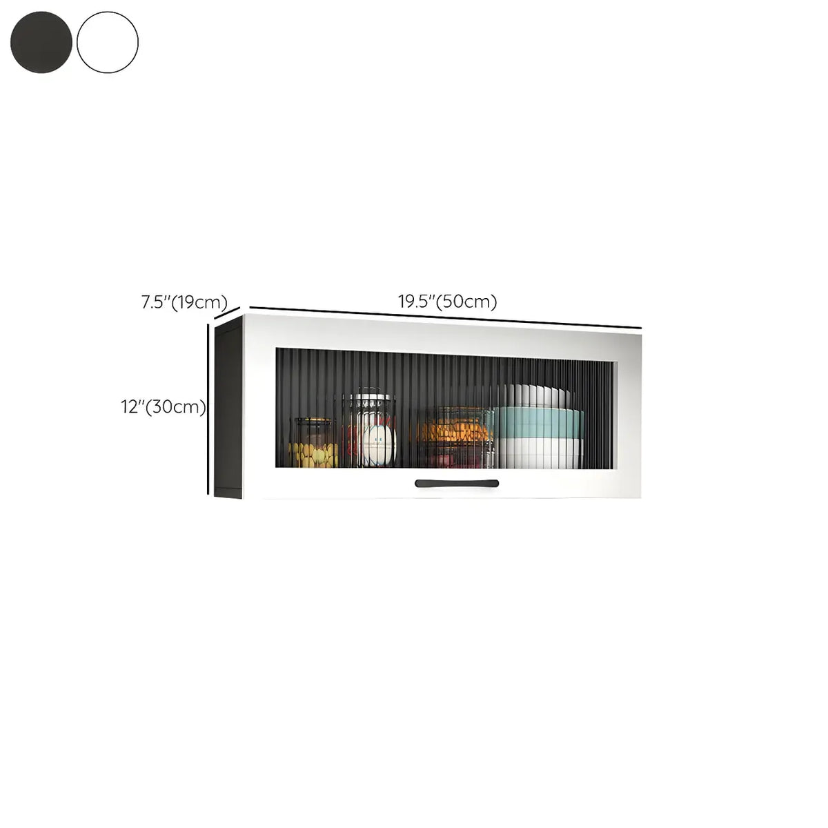 Kitchen White Wood Wall-Mounted Storage China Cabinets