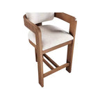 Meridian Furniture,Sacha Linen Textured Fabric Stool