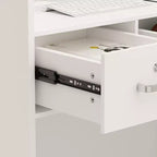 Famapy L-shaped Reception Desk Multifunctional Welcome Desk Workstation