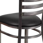 Emma and Oliver 2 Pack Clear Coated Ladder Back Metal Restaurant Chair