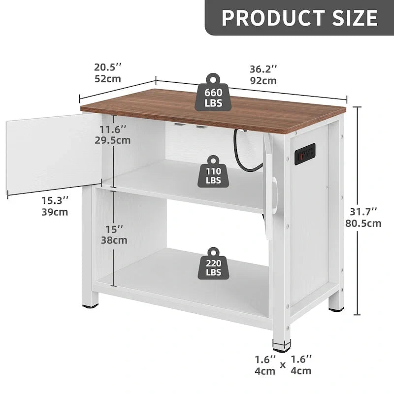 40-50 Gallon Aquarium Stand Cabinet Fish Tank Stand with Power Outlets
