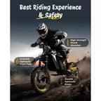ECOLEAP 3500W Peak Electric Dirt Bike for Teens & Adults, 37MPH Off-Road E-Bike, 48V 21Ah Battery, Up to 55-Mile Range, 400LBS, 13+