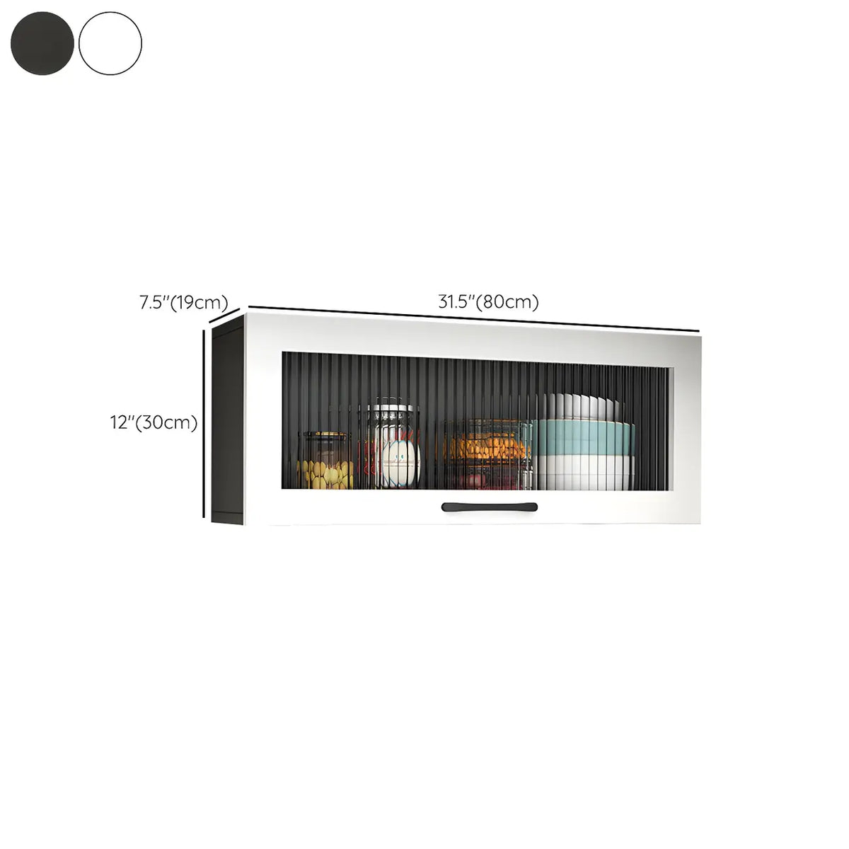 Kitchen White Wood Wall-Mounted Storage China Cabinets