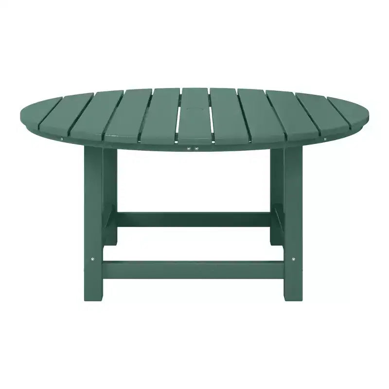 WestinTrends Dylan 5-Piece Outdoor Patio HDPE Adirondack Chair With Round Coffee Table Conversation Set