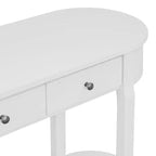 Whisen Rustic Console Table Entryway Table Side Table with Fluted Drawer Front