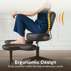Pinmoco Ergonomic Criss Cross Office Chair, Height Adjustable Meditation Chair, 360 Swivel, Lumbar Support, Task and Office Chair, ADHD Chair