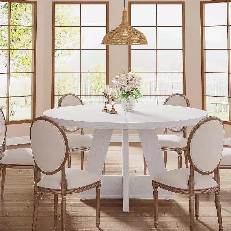 47 Inch Round Dining Table for 4 people