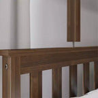 Max & Lily Bunk Bed Twin over Full Size, Solid Wood Bunk Beds with Ladder for Kids