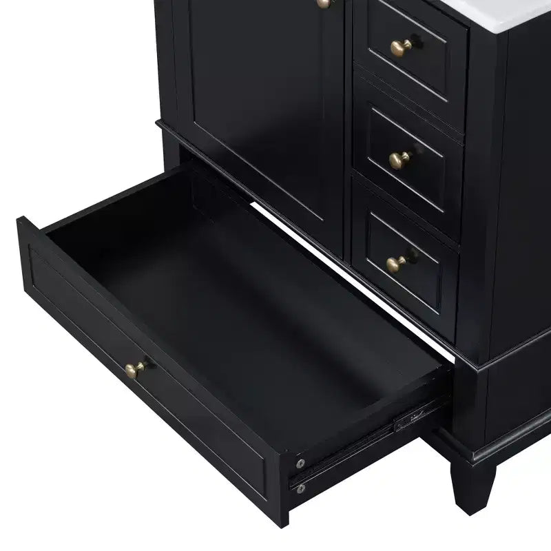 30 Bathroom Vanity Sink Combo, Bathroom storage Cabinet with Drawers and Shelf, Single Sink Bathroom Vanity