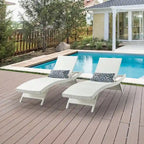 All Weather Wicker Chaise Lounge - Set of 2