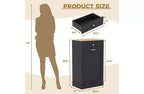 Poubelle et meuble de recyclage en bois COZONY avec tiroir dissimulé Support de poubelle de cuisine autoportant anti-animaux, design peu encombrant