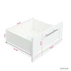 White Wood Wardrobe Armoire Storage Cabinet with Doors,Drawers,Hanging Rod