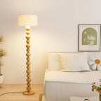 Decorative Modern Stacked Ball Floor Lamp with Fabric Shade