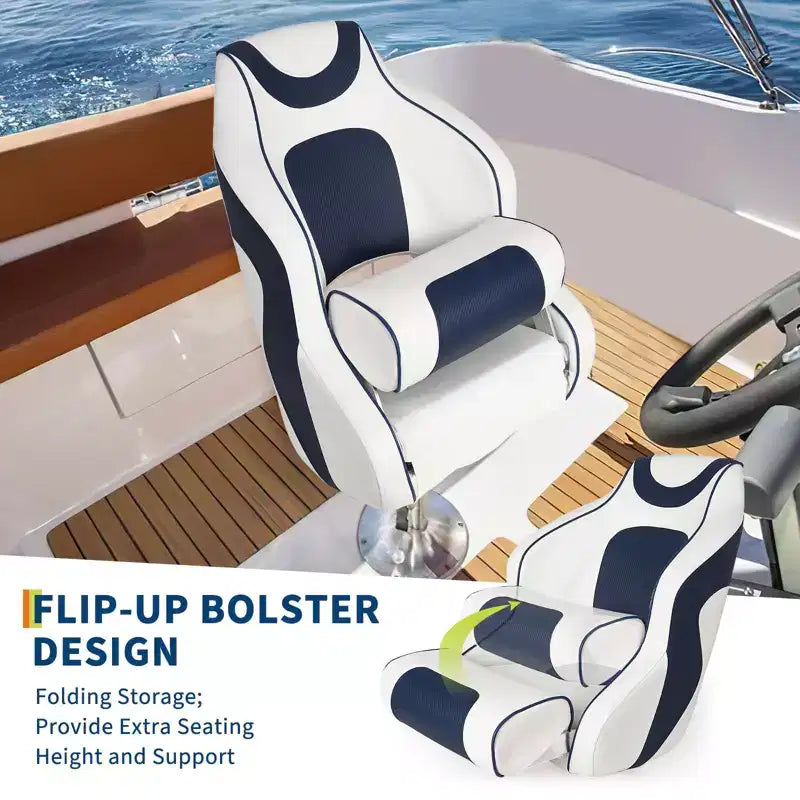 Pontoon Boat Seat, Captains Bucket Boat Seat, Back Folding Boat, Boat Cabin SeatingFishing Seats for Boats, Boat Bucket Seat