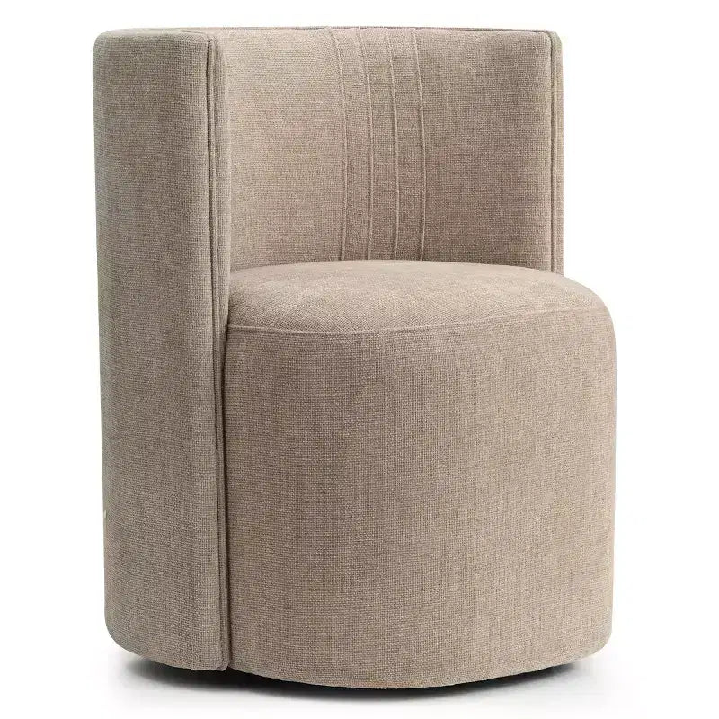 Lot de 4 chaises de salle à manger modernes pivotantes, chaises sans accoudoirs rembourrées en tissu texturé avec dossier incurvé pour salle à manger ou cuisine - Panipeachy