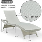 All Weather Wicker Chaise Lounge - Set of 2