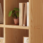 Modern Horizontal Wood 8-Cube Natural Finish Bookcase