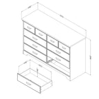8-drawer Double Dresser