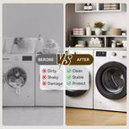2-Tier Washer and Dryer Countertop with Shelf or Drawers, Laundry Countertop Cover with Non-Slip Pad, 54X27.5 Laundry Topper for Folding Clothes