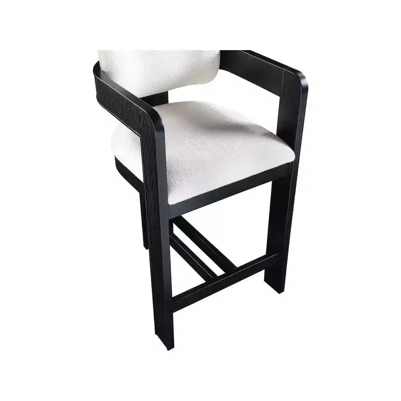 Meridian Furniture,Sacha Linen Textured Fabric Stool