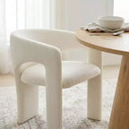 Small Dining Table Set for 2, Beige Upholstered Chairs, Round Pedestal Dining Table, Compact Modern Kitchen Furniture-Panipeachy