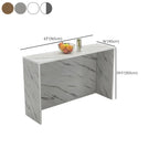 Living Room White Rectangular Wood Long Bar Table