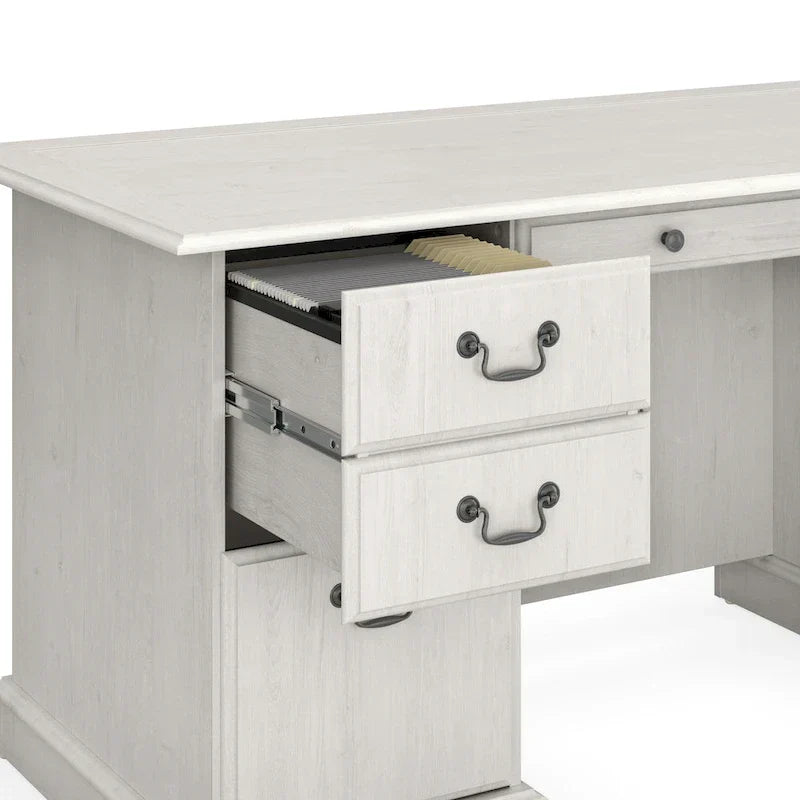 Bush Furniture Saratoga Executive Desk with Drawers and Storage