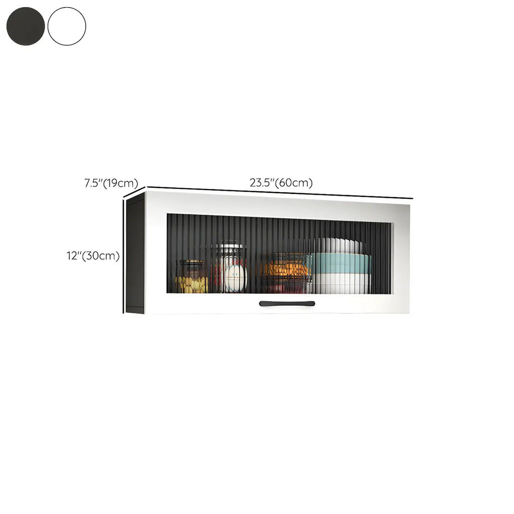 Kitchen White Wood Wall-Mounted Storage China Cabinets