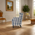Modern Retro 30.25 High Back Upholstered Arm Chair with Wood Legs for Living Room