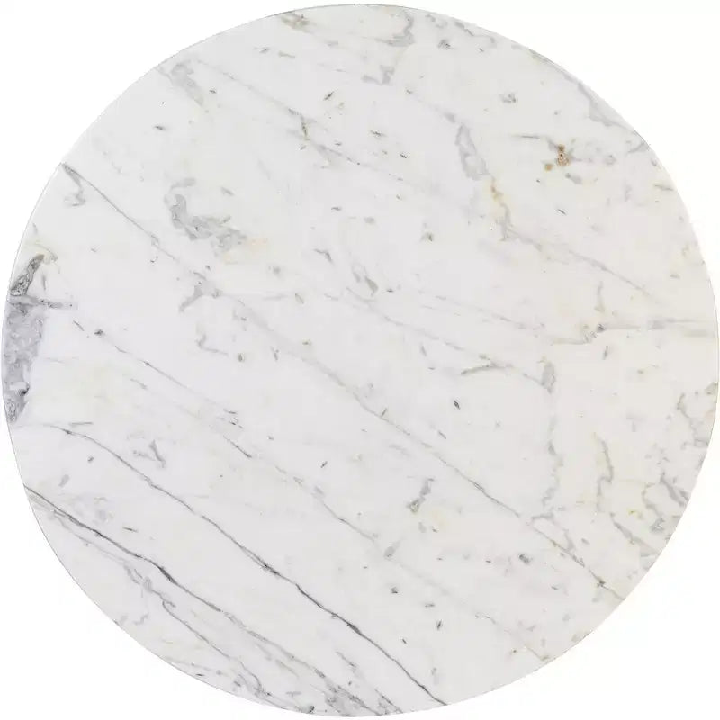 Round Marble Coffee Table with Sphere Legs, Multicolor, Seats 4–6