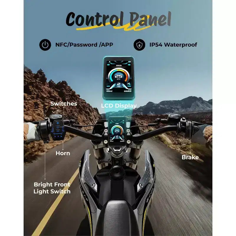 ECOLEAP 3500W Peak Electric Dirt Bike for Teens & Adults, 37MPH Off-Road E-Bike, 48V 21Ah Battery, Up to 55-Mile Range, 400LBS, 13+