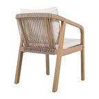 Ensemble de salle à manger d'extérieur Christopher Knight Home Olcott 7 pièces en bois d'acacia avec table extensible et fauteuils en corde tressée