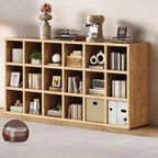 Modern Horizontal Wood 8-Cube Natural Finish Bookcase