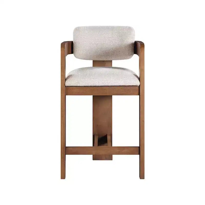 Meridian Furniture,Sacha Linen Textured Fabric Stool