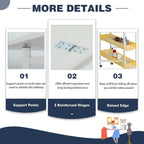 Height Adjustable Craft Table with Storage Shelves, Mobile Folding Cutting Table for Home Office Sewing Room Craft Room