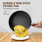 30-Piece Kitchen Granite Cookware and Bakeware Set, Cooking Pans Set Non-Stick Pots and Pans Set