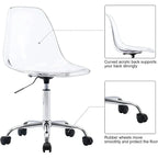 Acrylic Swivel adjustable height Armless Home office Rolling Chair