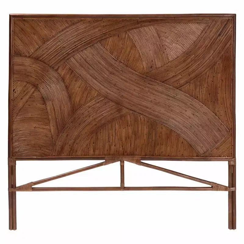 bali & pari King Elettra Rattan Standalone Headboard: Handcrafted, No Assembly, Bohemian Design