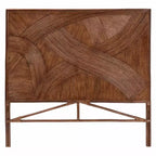 bali & pari King Elettra Rattan Standalone Headboard: Handcrafted, No Assembly, Bohemian Design