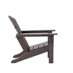 WestinTrends Dylan 5-Piece Outdoor Patio HDPE Adirondack Chair With Round Coffee Table Conversation Set