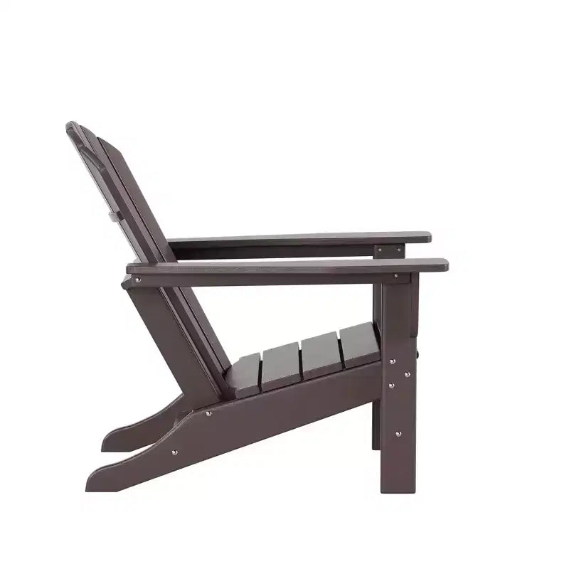 WestinTrends Dylan 5-Piece Outdoor Patio HDPE Adirondack Chair With Round Coffee Table Conversation Set