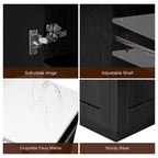 82.7 Wooden 4-6 Person Kitchen Island with Extendable Dining Table and Double-sized Storage