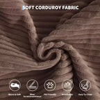 Modern 79 Corduroy Futon Sofa Bed for Small Spaces, 5-in-1 Convertible Sleeper Couch with Removable Armrests & Pillows